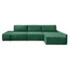Угловой диван max Осака с пуфом Зеленый велюр
