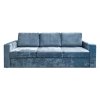 Прямой диван Йеллинг Темно голубой велюр