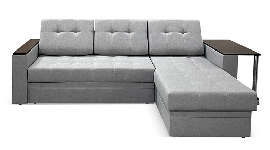 Угловой диван Атланта со столиком Серый рогожка 